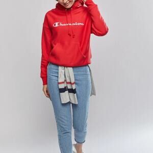 Champion reverse weave embroidered logo red spark S